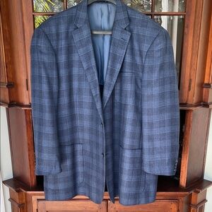 Paul Fredrick Blue Checkered Blazer